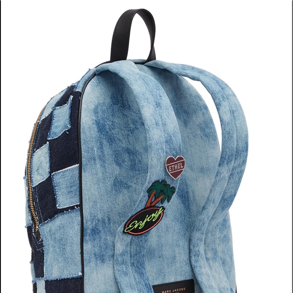 Marc Jacobs Paradise Patch Patchwork Denim Biker … - image 5